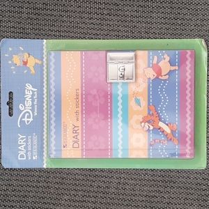Vintage 2001 Disney Winnie the Pooh Diary with Stickers